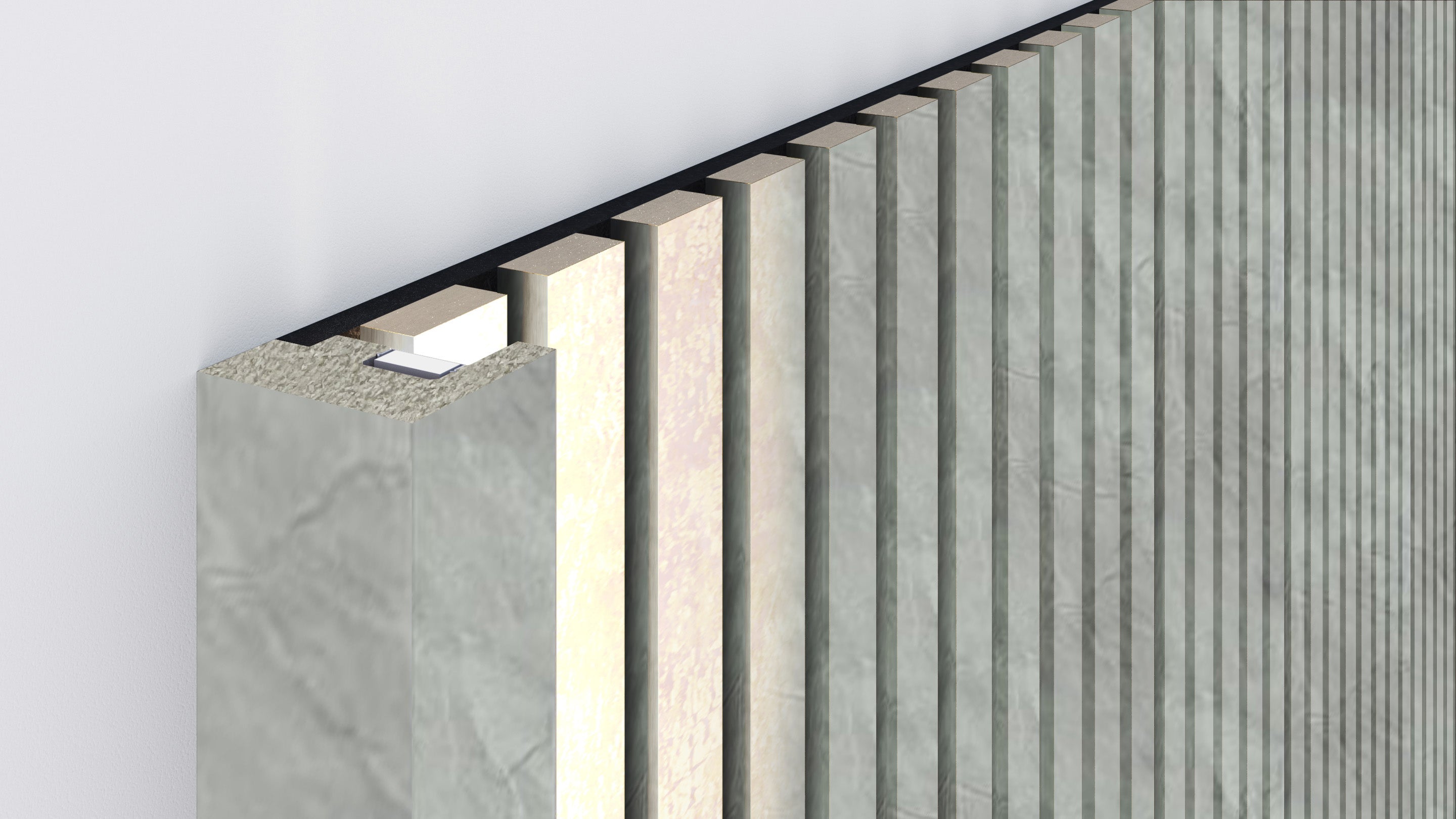 InsuSlat™ - Pair of Side Trim Battens - Travertine