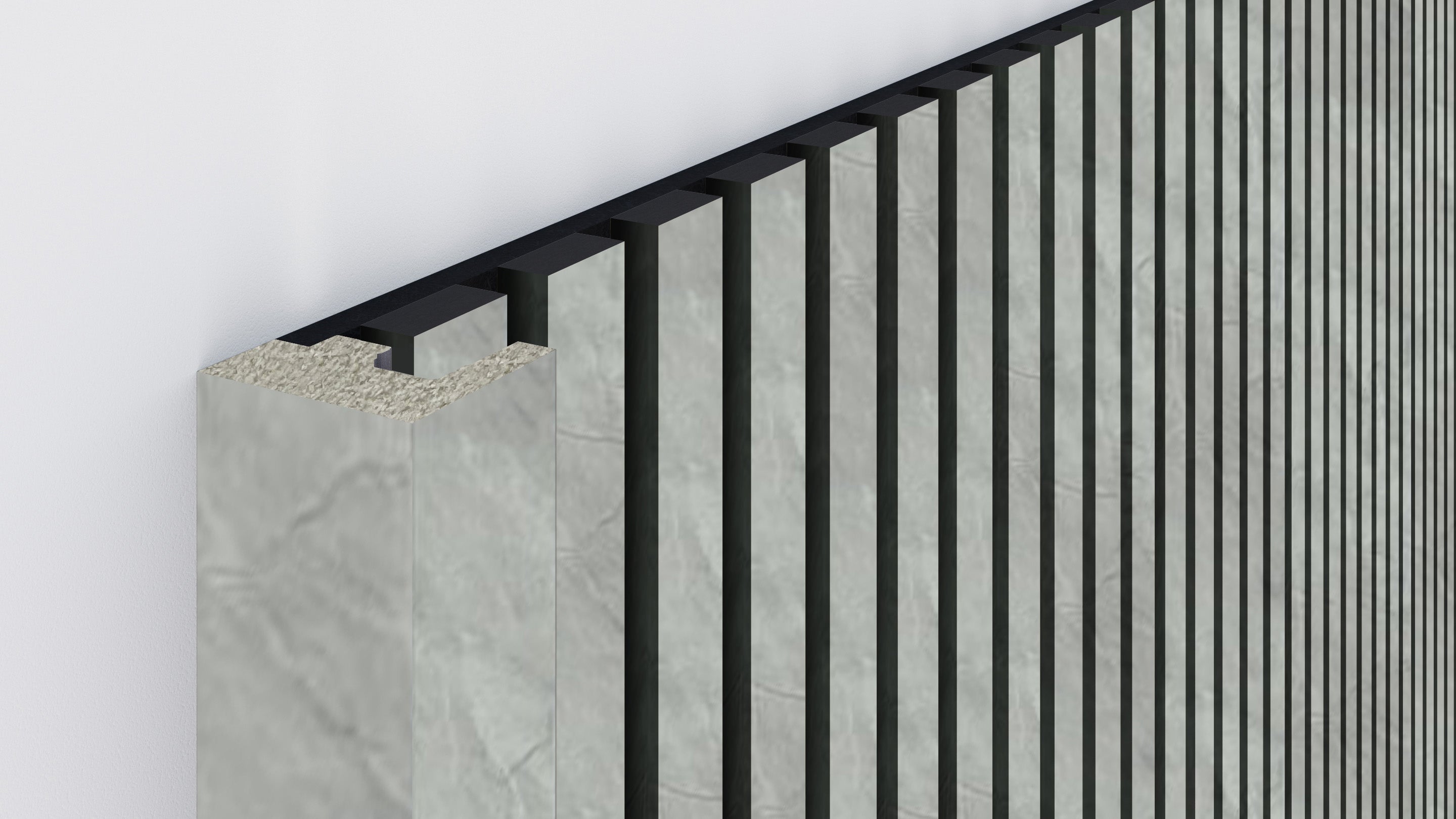 InsuSlat™ - Pair of Side Trim Battens - Travertine