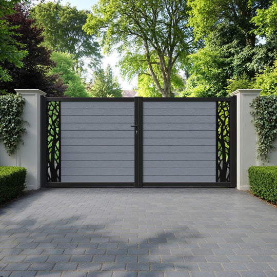 Fusion Twilight Straight Top Driveway Gate - Anthracite - End Screen