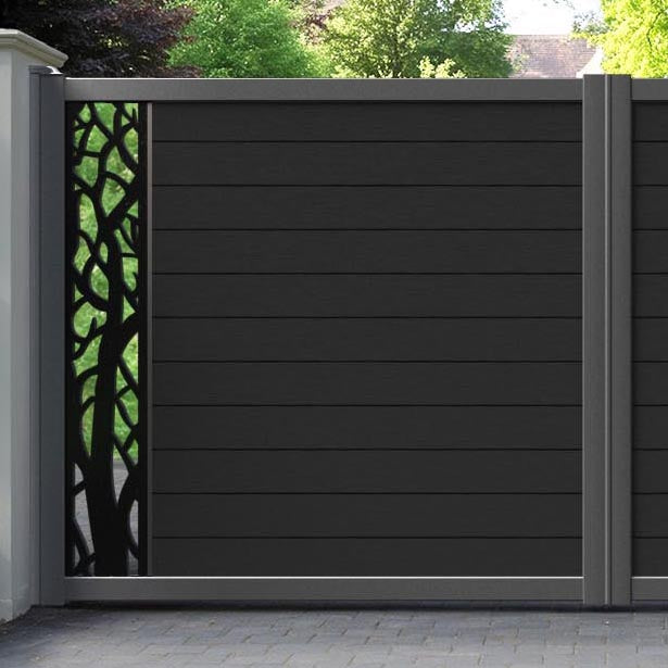Fusion Twilight Straight Top Driveway Gate - Dark Oak - End Screen