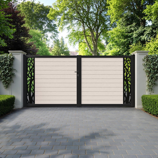 Fusion Twilight Straight Top Driveway Gate - Mid Stone - End Screen