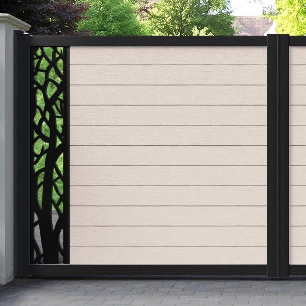 Fusion Twilight Straight Top Driveway Gate - Mid Stone - End Screen