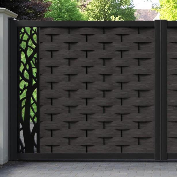 Ripple Twilight Straight Top Driveway Gate - Dark Oak - End Screen
