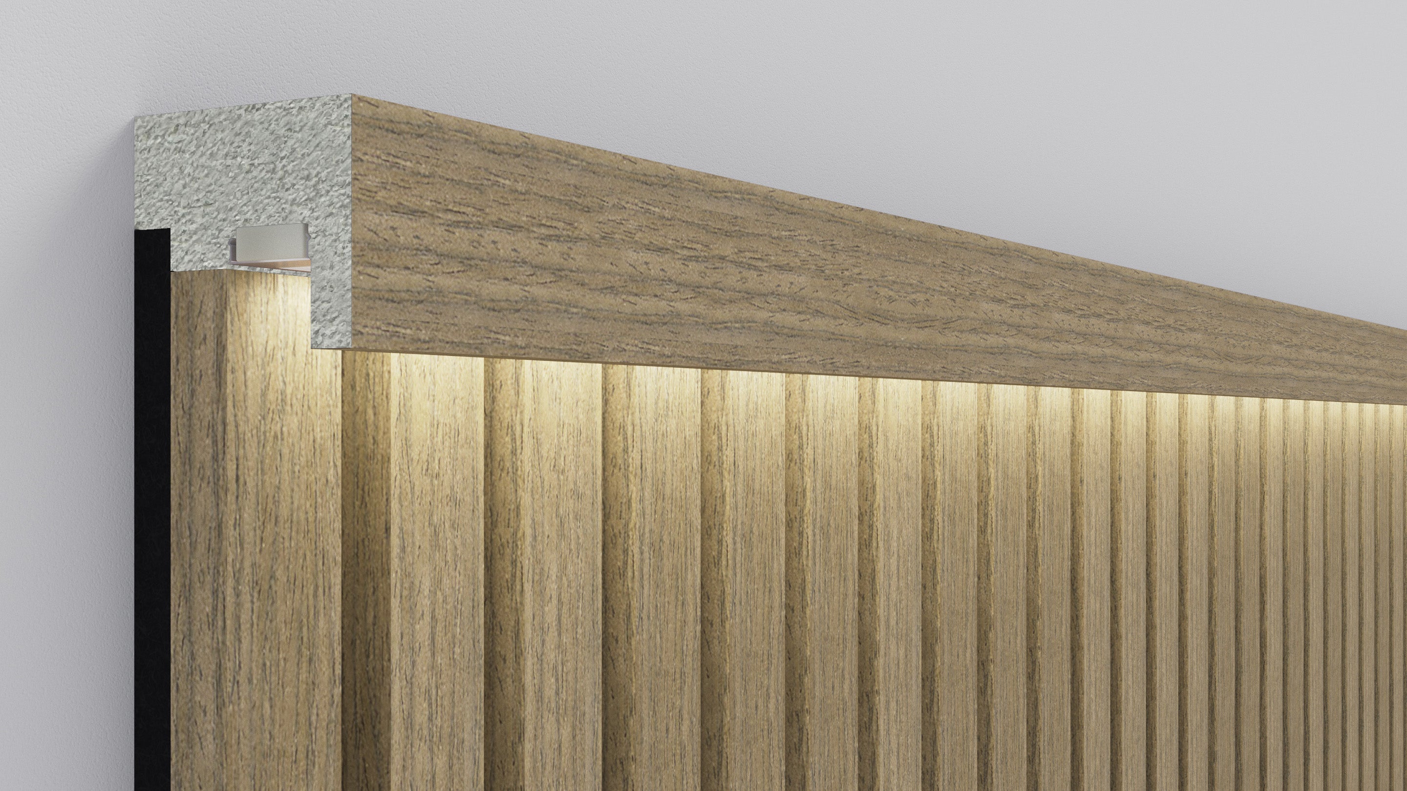 InsuSlat™ - Top Trim Batten - Vermont Oak