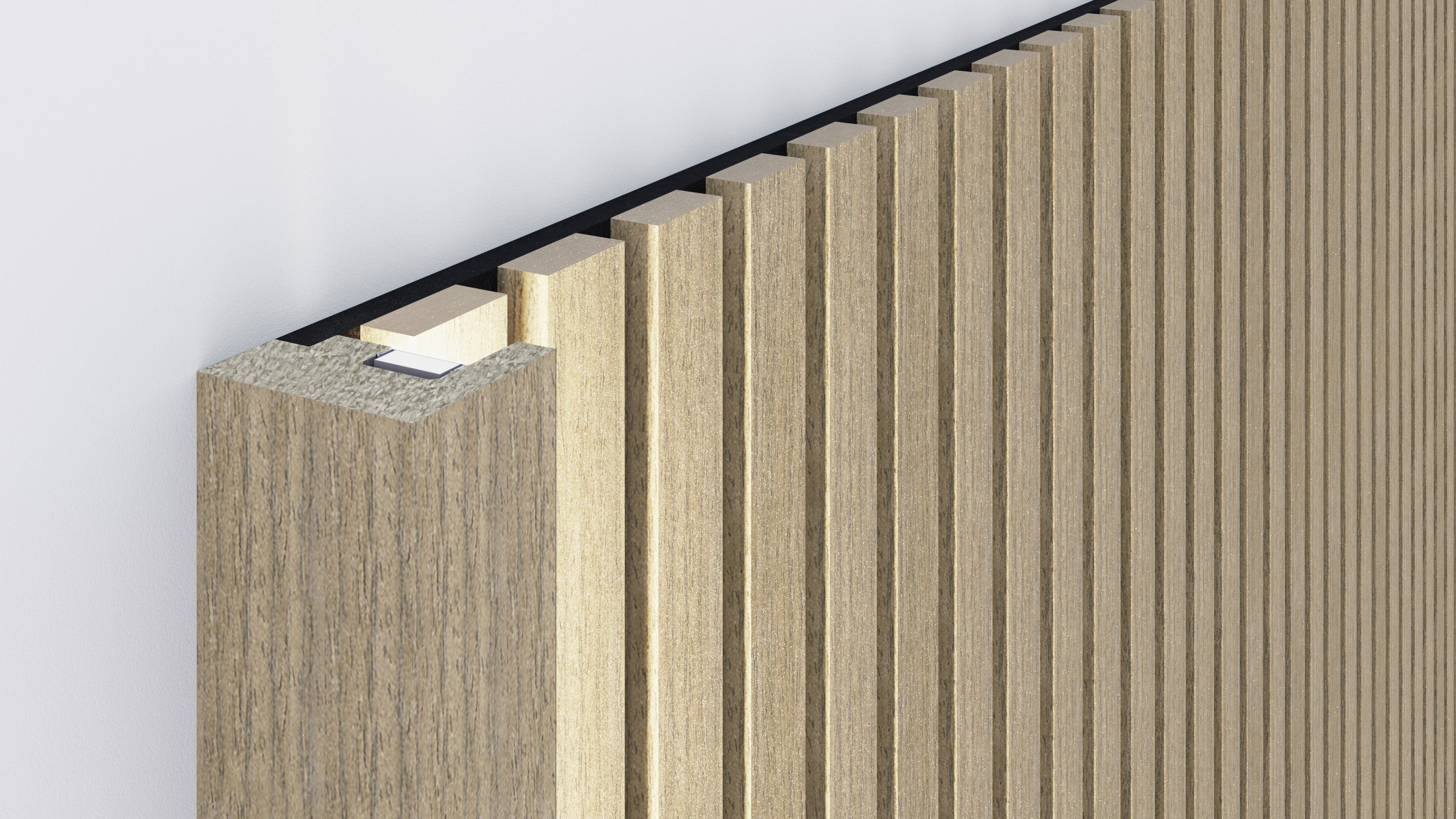 InsuSlat™ - Pair of Side Trim Battens - Vermont Oak