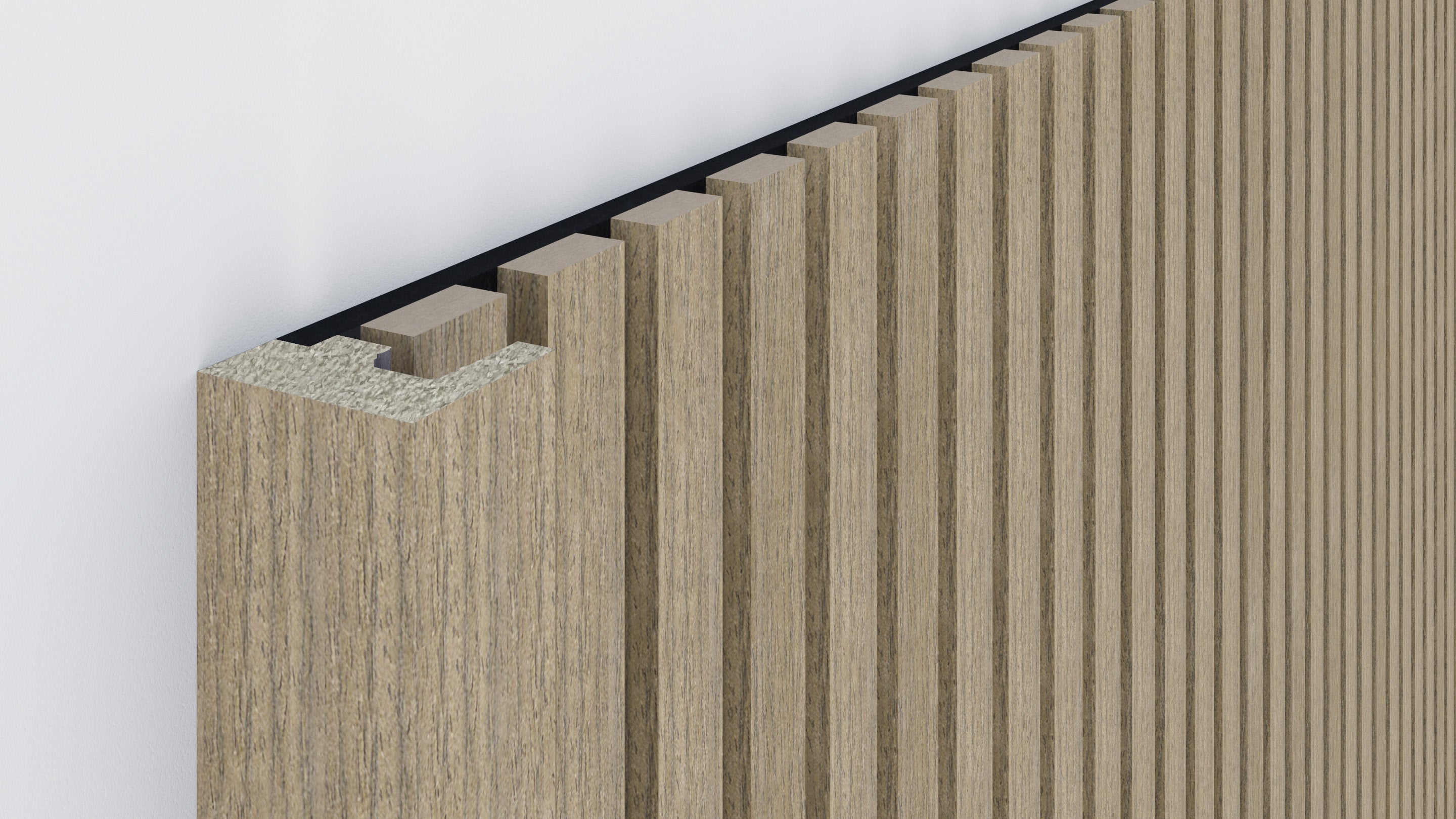 InsuSlat™ - Pair of Side Trim Battens - Vermont Oak