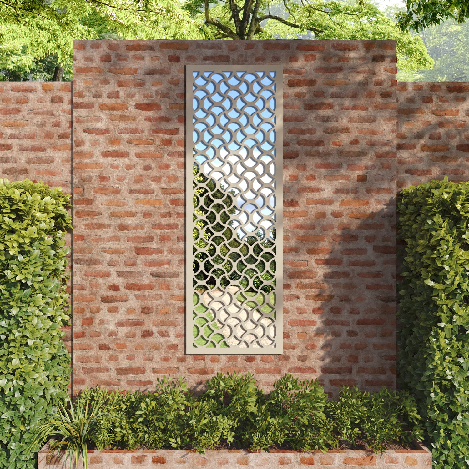 Vida outdoor decorative mirrored panel