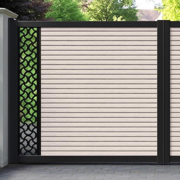 Hudson Vida Straight Top Driveway Gate - Mid Stone - End Screen