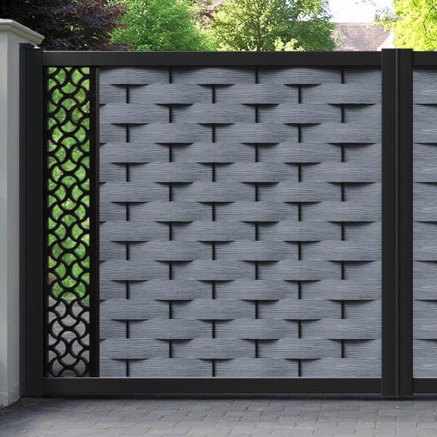Ripple Vida Straight Top Driveway Gate - Anthracite - End Screen
