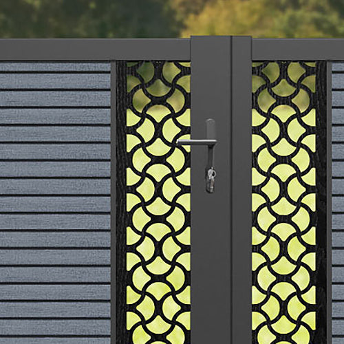 Hudson Vida Straight Top Driveway Gate - Anthracite - Middle Screen