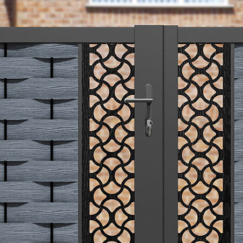 Ripple Vida Straight Top Driveway Gate - Anthracite - Middle & End Screen