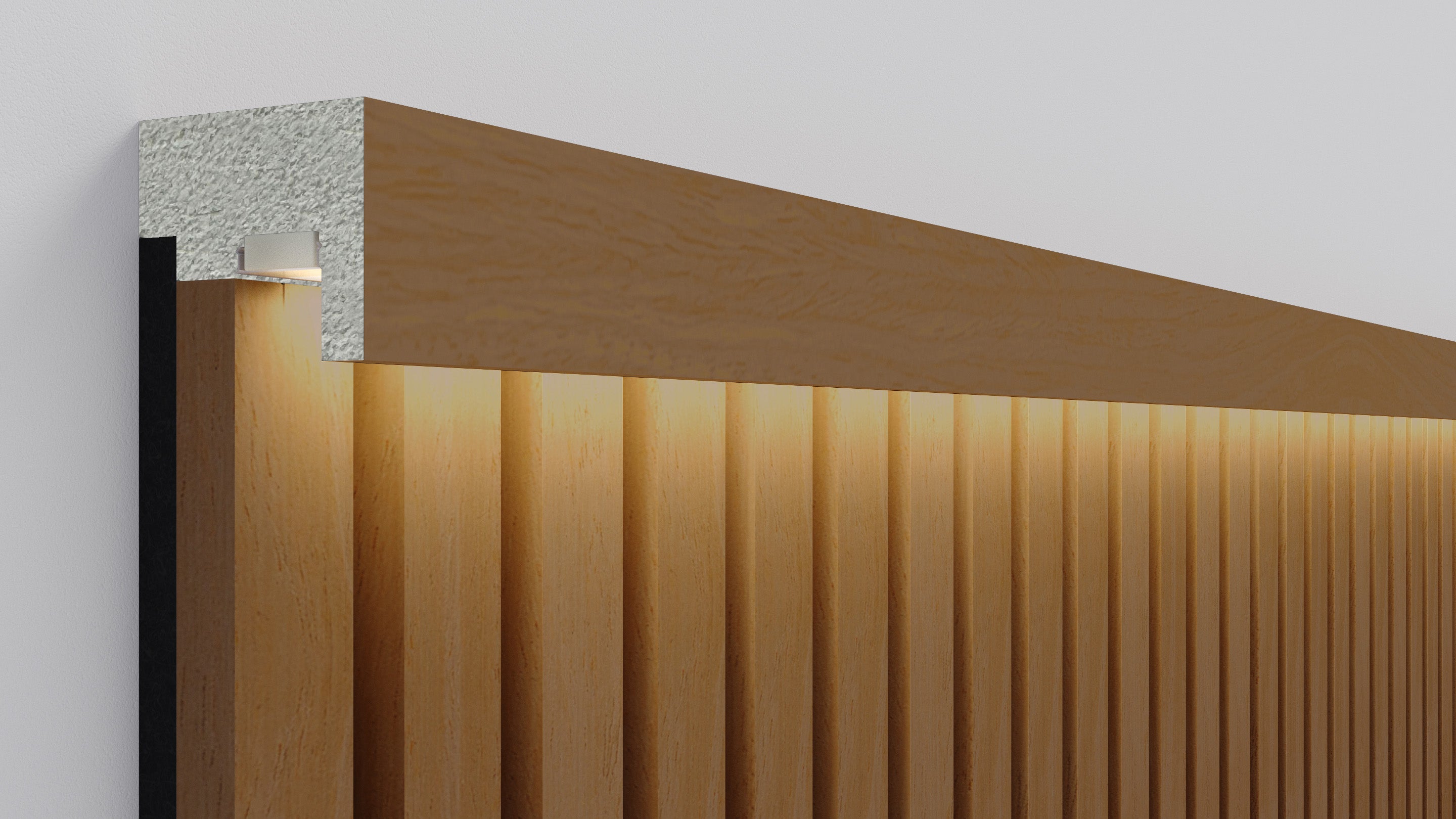 InsuSlat™ - Top Trim Batten - Warm Oak