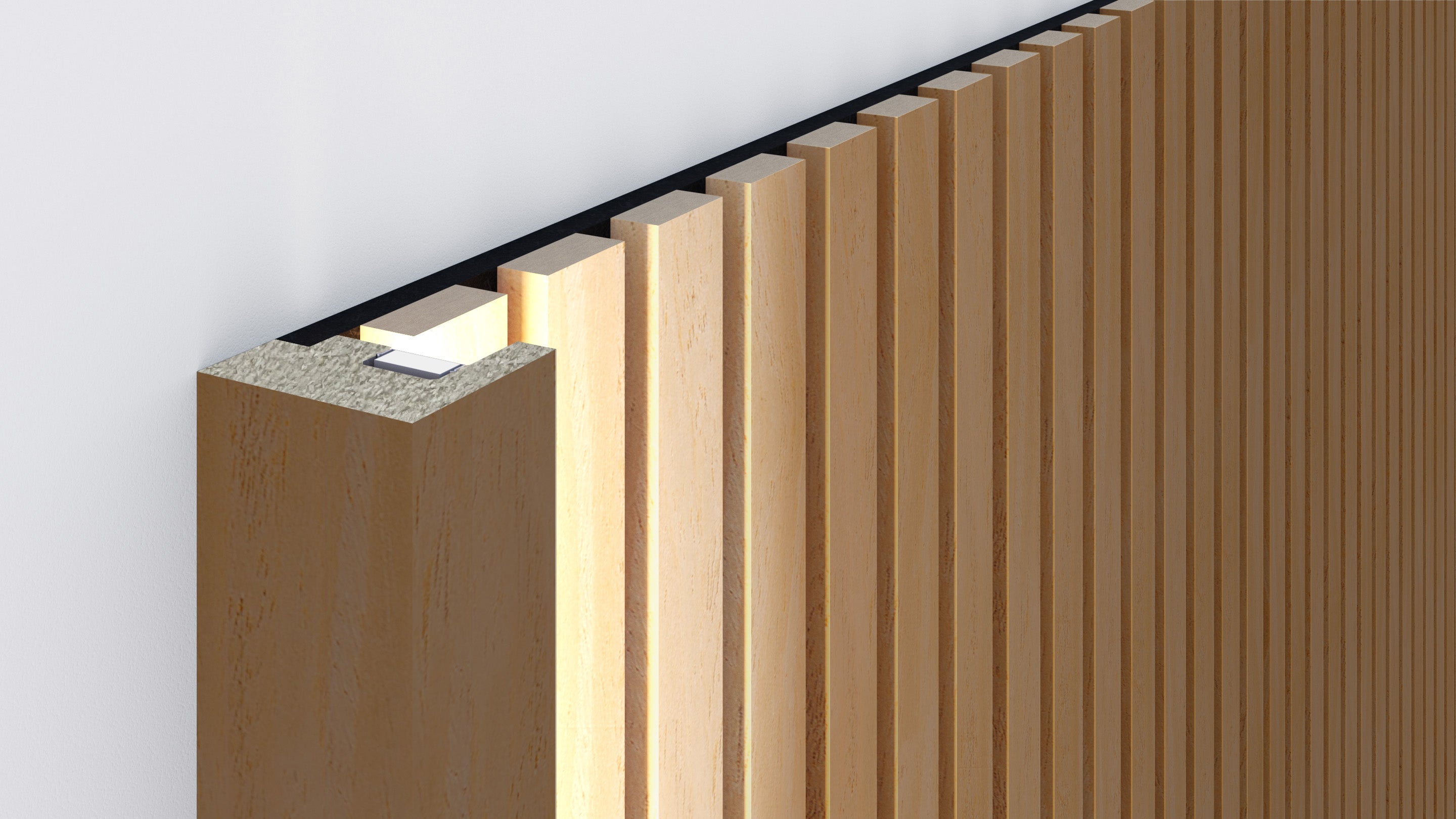 InsuSlat™ - Pair of Side Trim Battens - Warm Oak