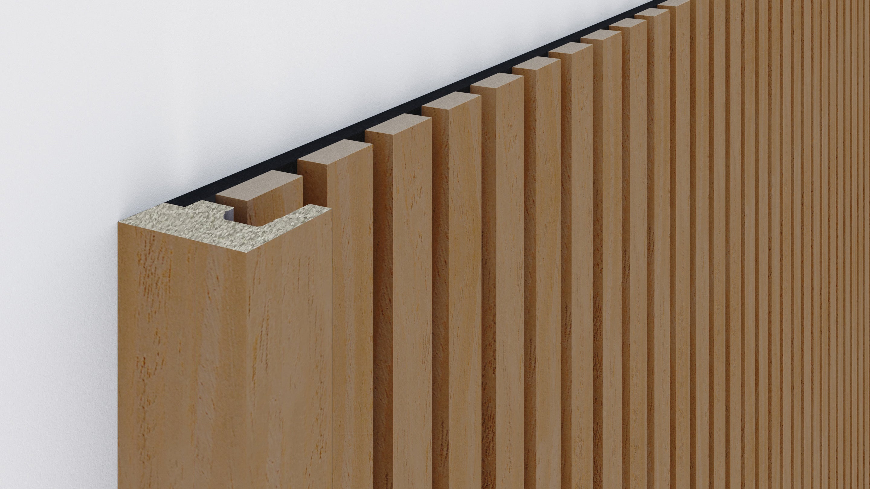 InsuSlat™ - Pair of Side Trim Battens - Warm Oak