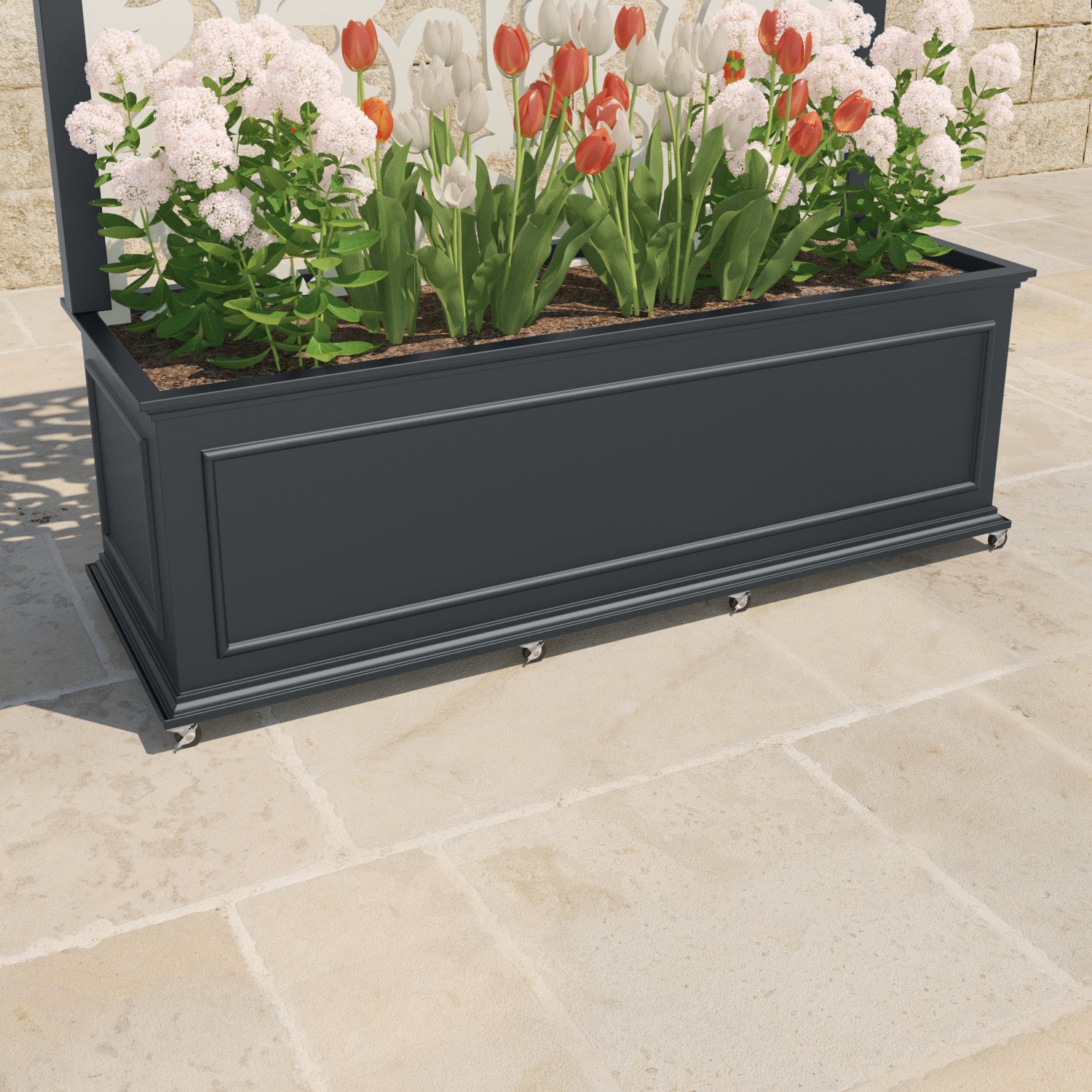 Windsor - Extra Large Low Planter - Laurel Screen