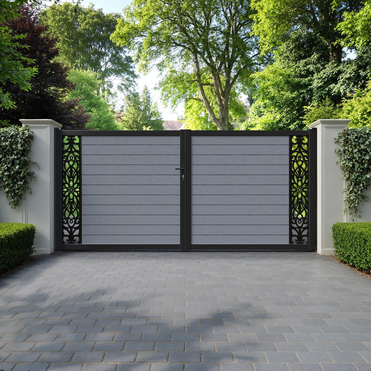 Fusion Windsor Straight Top Driveway Gate - Anthracite - End Screen