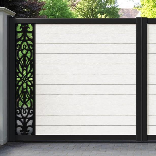Fusion Windsor Straight Top Driveway Gate - Light Stone - End Screen