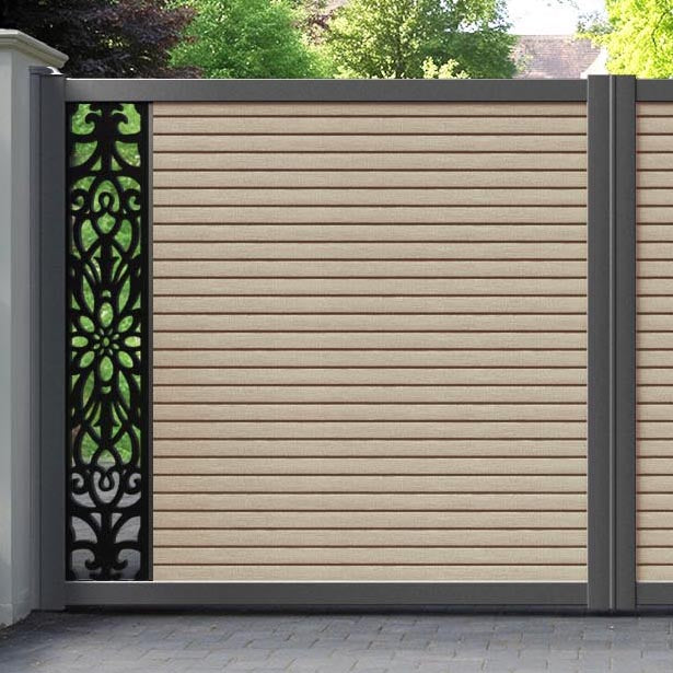 Hudson Windsor Straight Top Driveway Gate - Light Oak- End Screen
