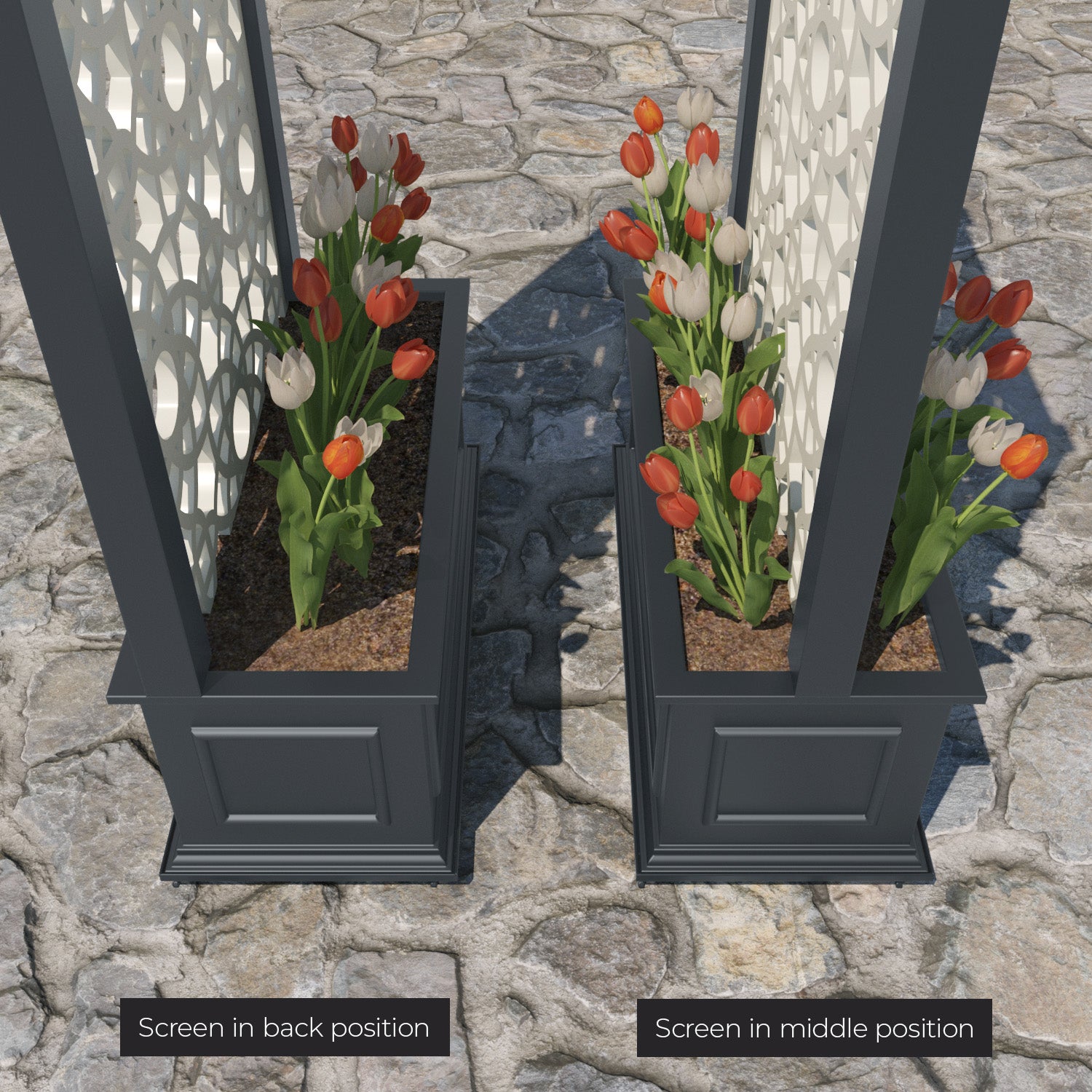 Windsor - Medium Planter - Feather Screen