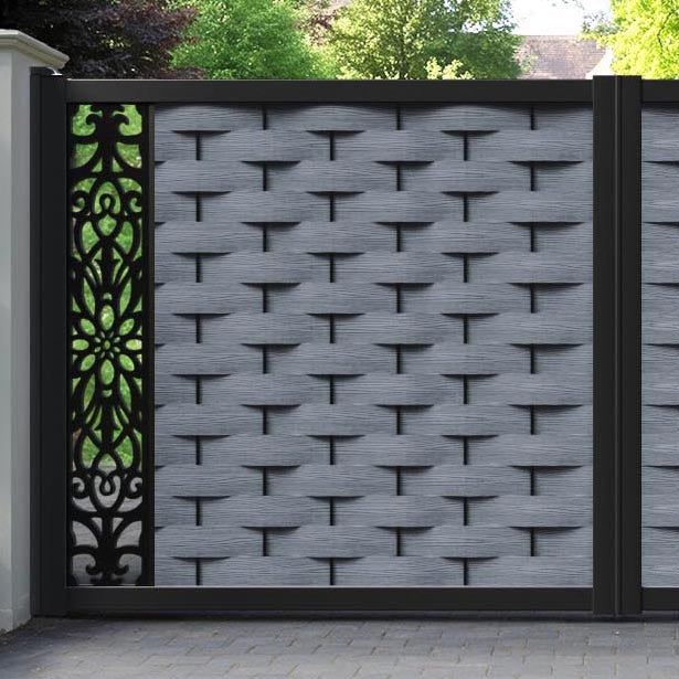Ripple Windsor Straight Top Driveway Gate - Anthracite - End Screen