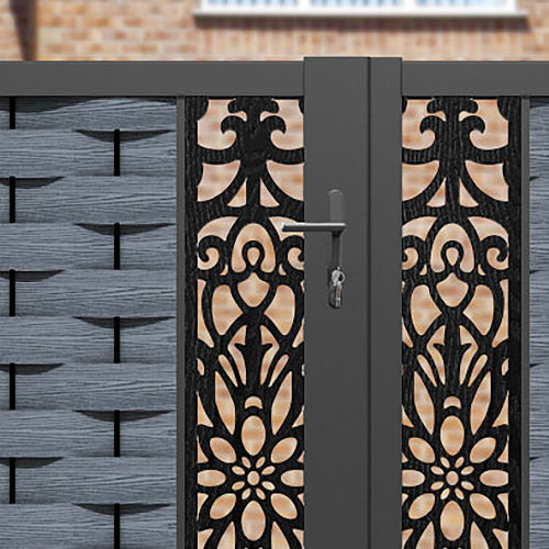 Ripple Windsor Straight Top Driveway Gate - Anthracite - Middle Screen