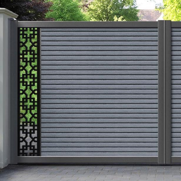 Hudson Zaria Straight Top Driveway Gate - Anthracite - End Screen