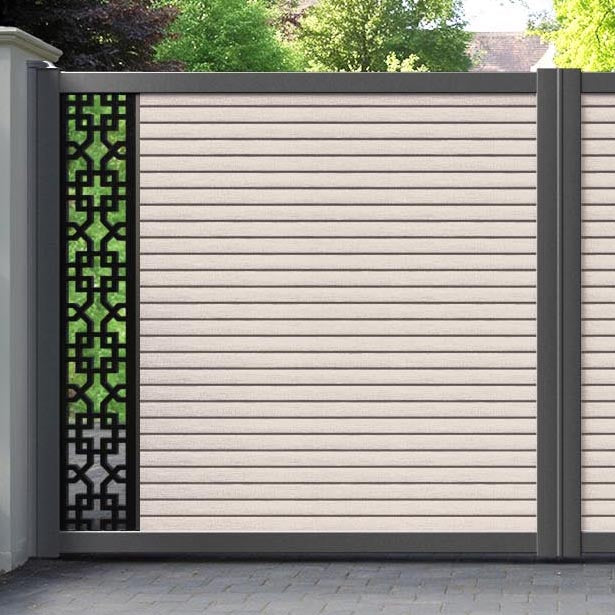 Hudson Zaria Straight Top Driveway Gate - Mid Stone - End Screen