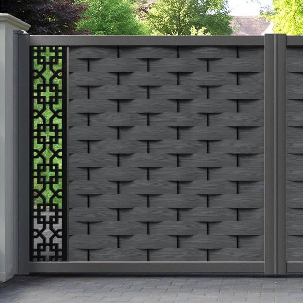 Ripple Zaria Straight Top Driveway Gate - Dark Grey - End Screen