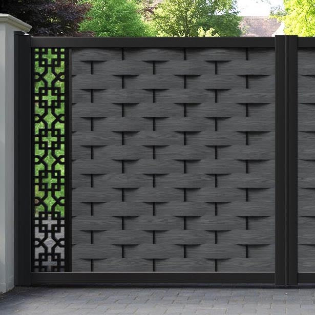 Ripple Zaria Straight Top Driveway Gate - Dark Grey - End Screen