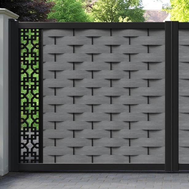 Ripple Zaria Straight Top Driveway Gate - Mid Grey - End Screen