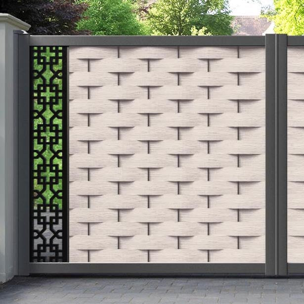 Ripple Zaria Straight Top Driveway Gate - Mid Stone - End Screen