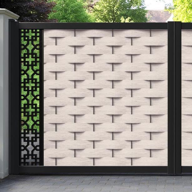 Ripple Zaria Straight Top Driveway Gate - Mid Stone - End Screen