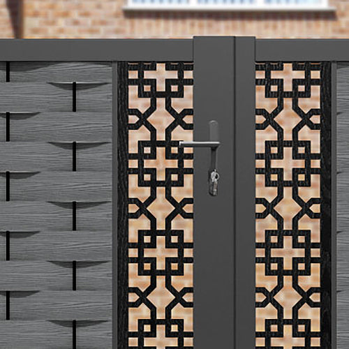 Ripple Zaria Straight Top Driveway Gate - Mid Grey - Middle Screen