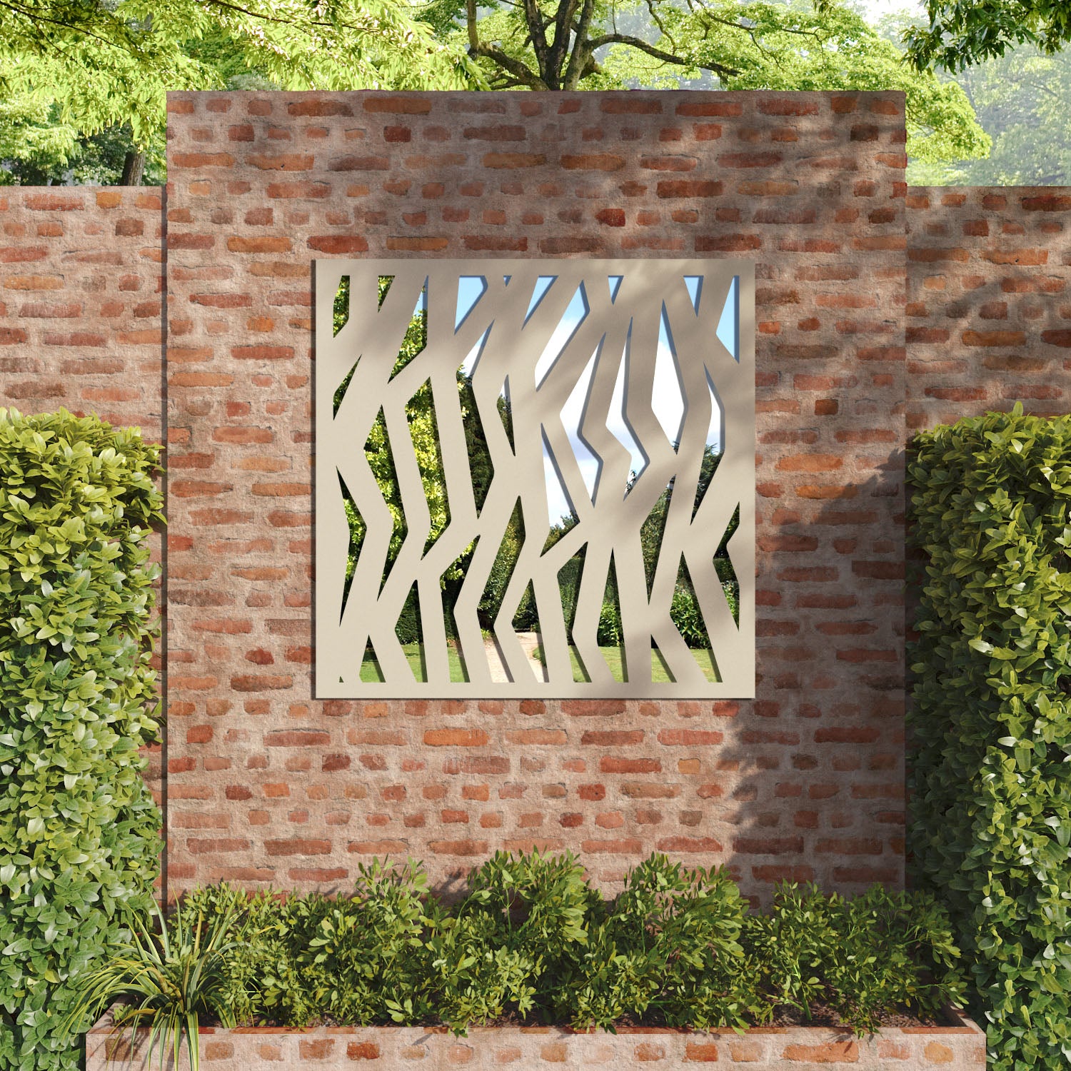 Zenith outdoor decorative mirrored panel