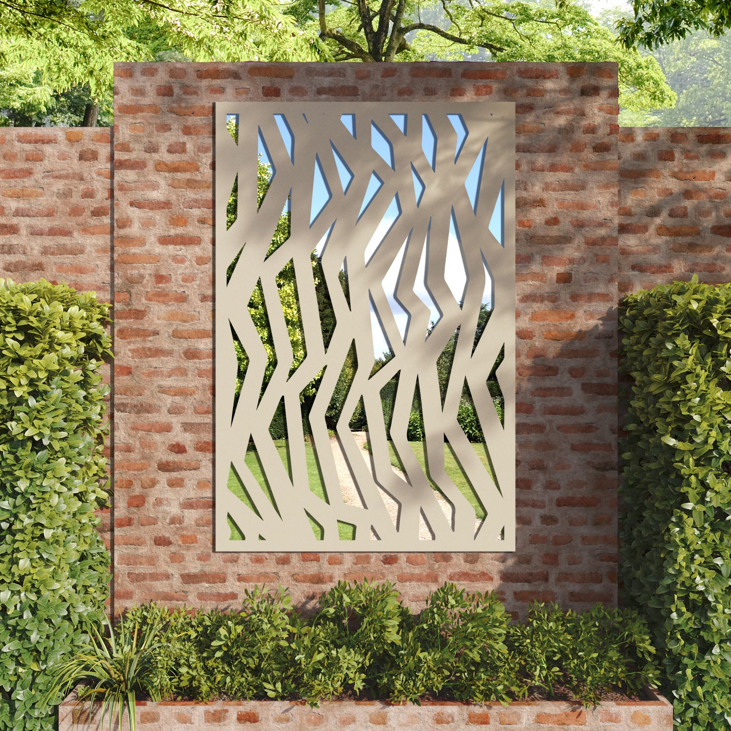 Zenith outdoor decorative mirrored panel