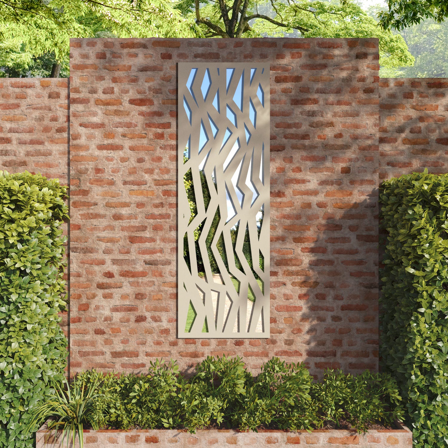 Zenith outdoor decorative mirrored panel