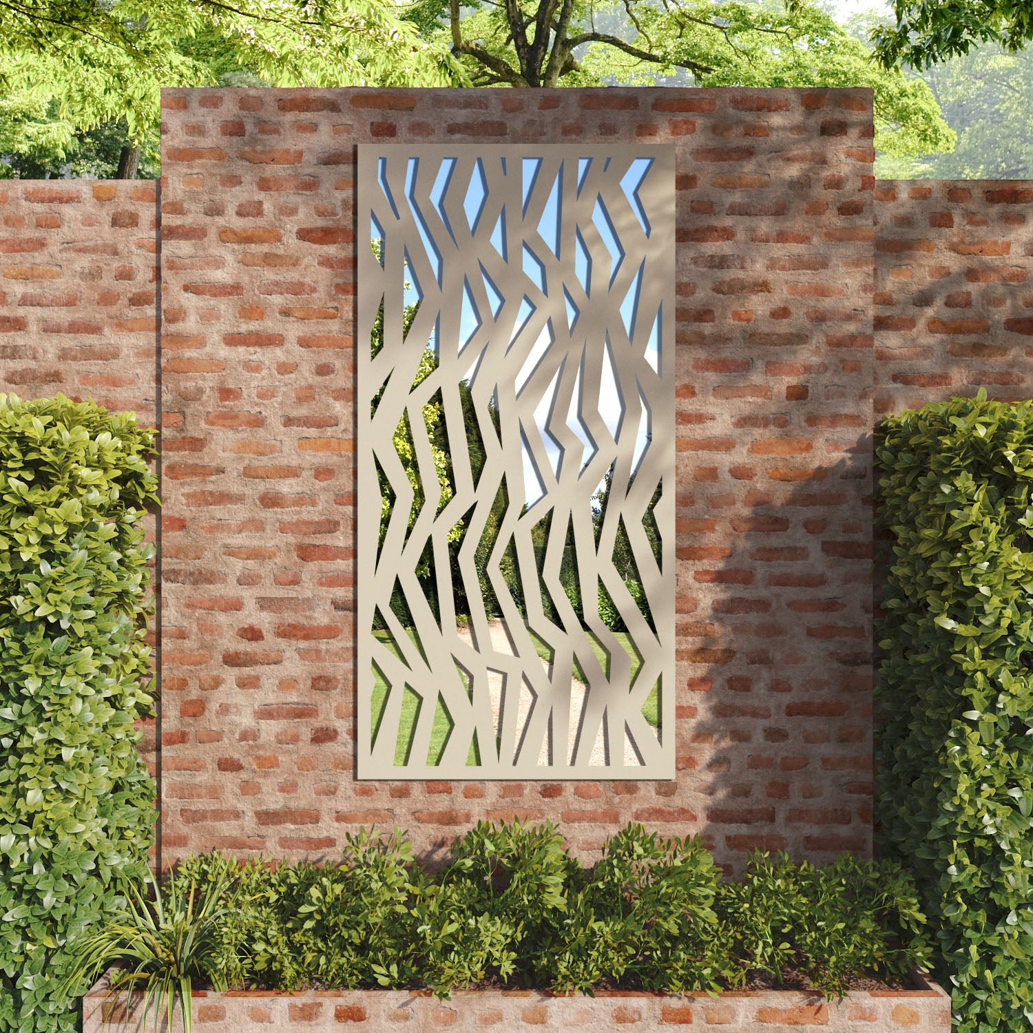 Zenith outdoor decorative mirrored panel