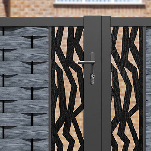 Ripple Zenith Straight Top Driveway Gate - Anthracite - Middle Screen