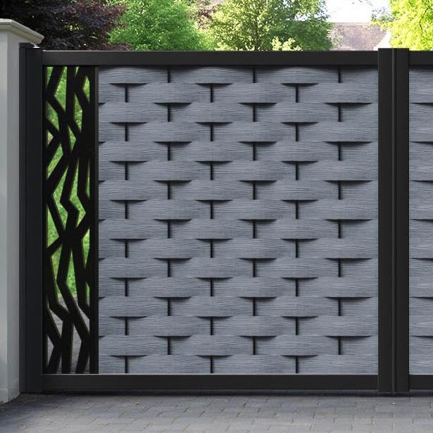 Ripple Zenith Straight Top Driveway Gate - Anthracite - End Screen