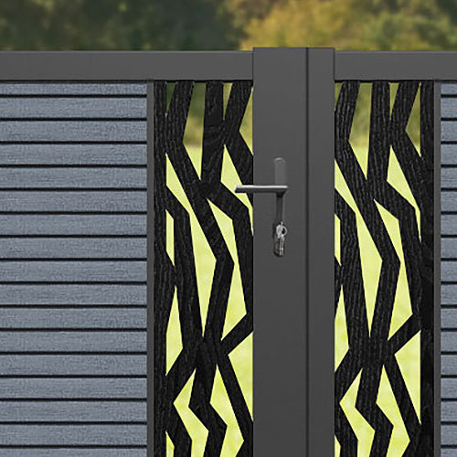 Hudson Zenith Straight Top Driveway Gate - Anthracite - Middle Screen