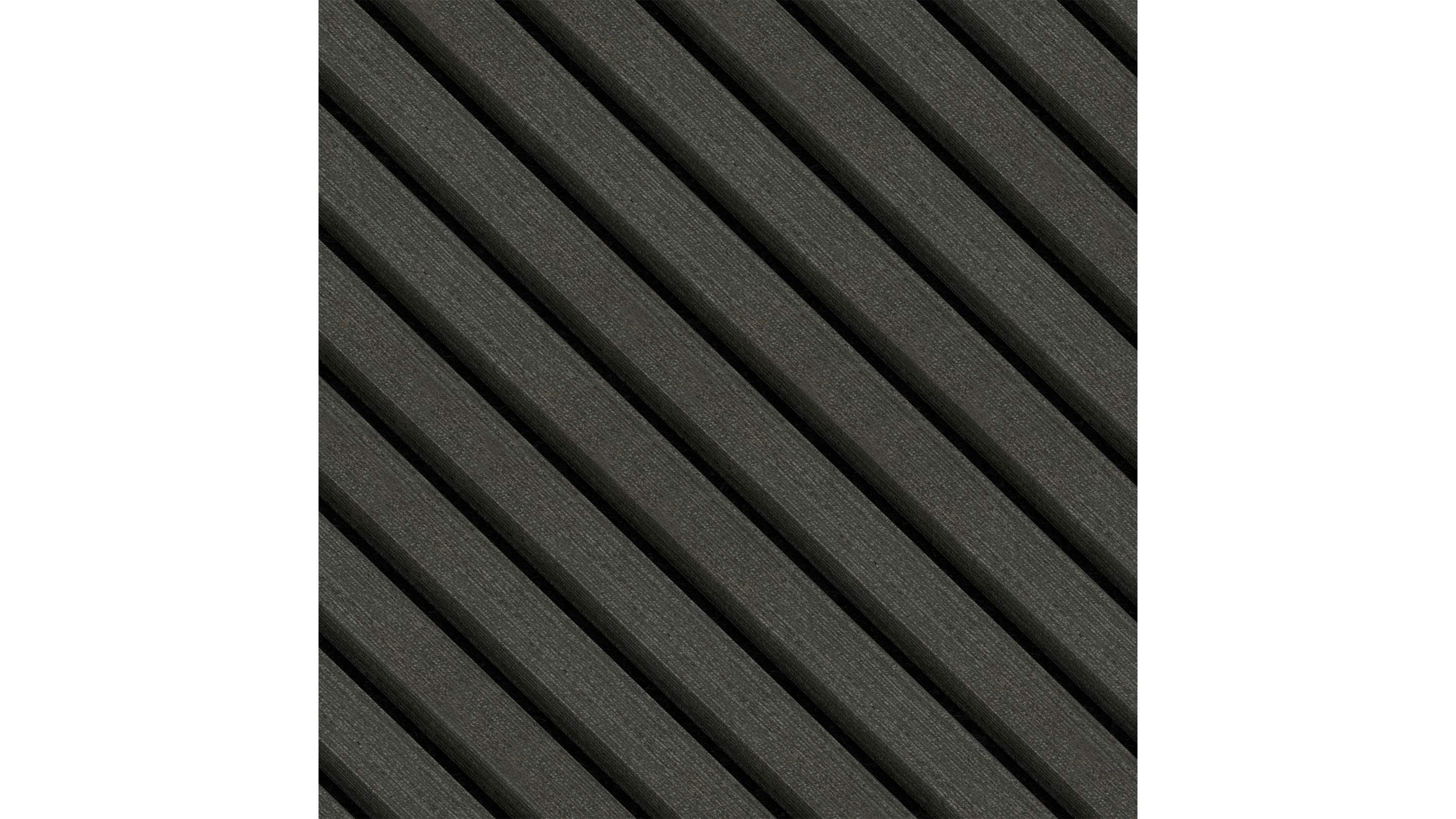 InsuSlat™ Wall Panel - Dark Grey - H60cm x W60cm (Pack of 4) = H240cm x W60cm