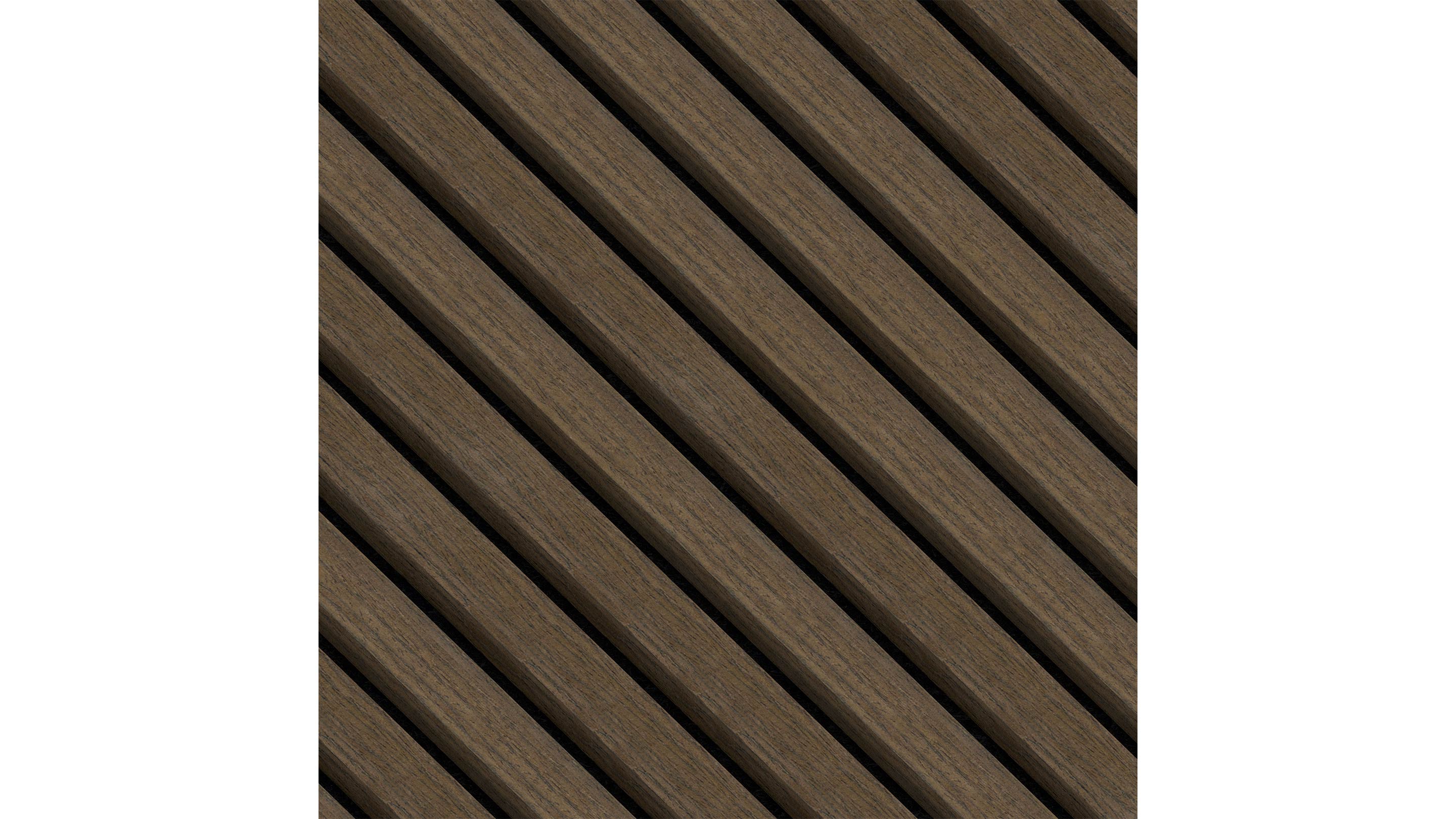 InsuSlat™ Wall Panel - Dark Walnut - H120cm x W60cm (Pack of 2) = H120cm x W120cm