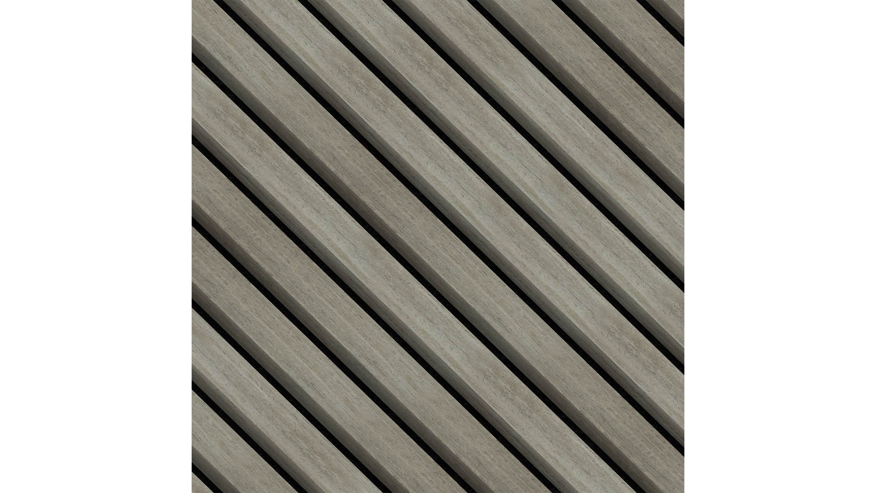 InsuSlat™ Wall Panel - Mid Grey - H120cm x W60cm (Pack of 2) = H120cm x W120cm