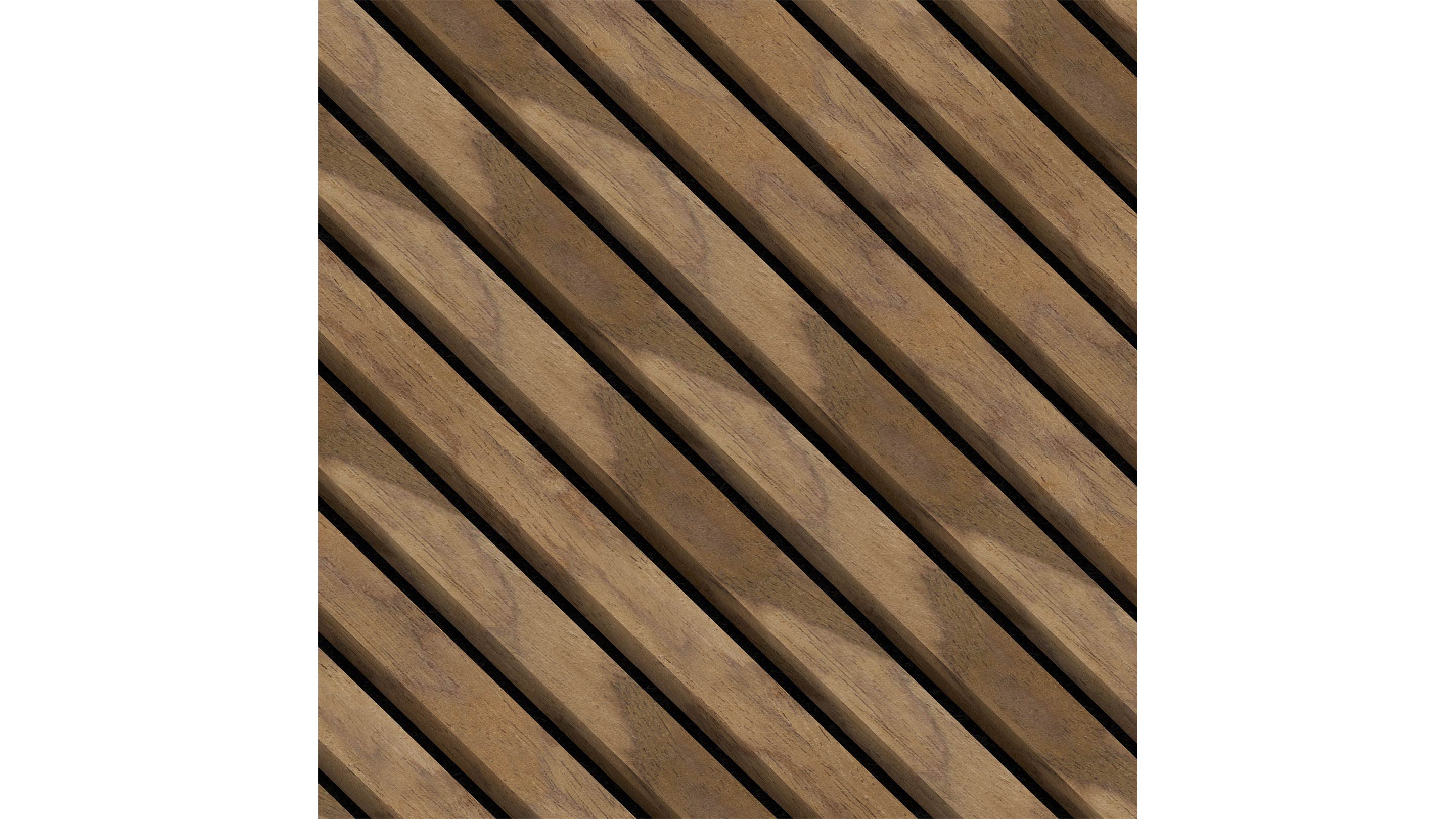 InsuSlat™ Wall Panel - Mid Walnut - H120cm x W60cm (Pack of 2) = H120cm x W120cm