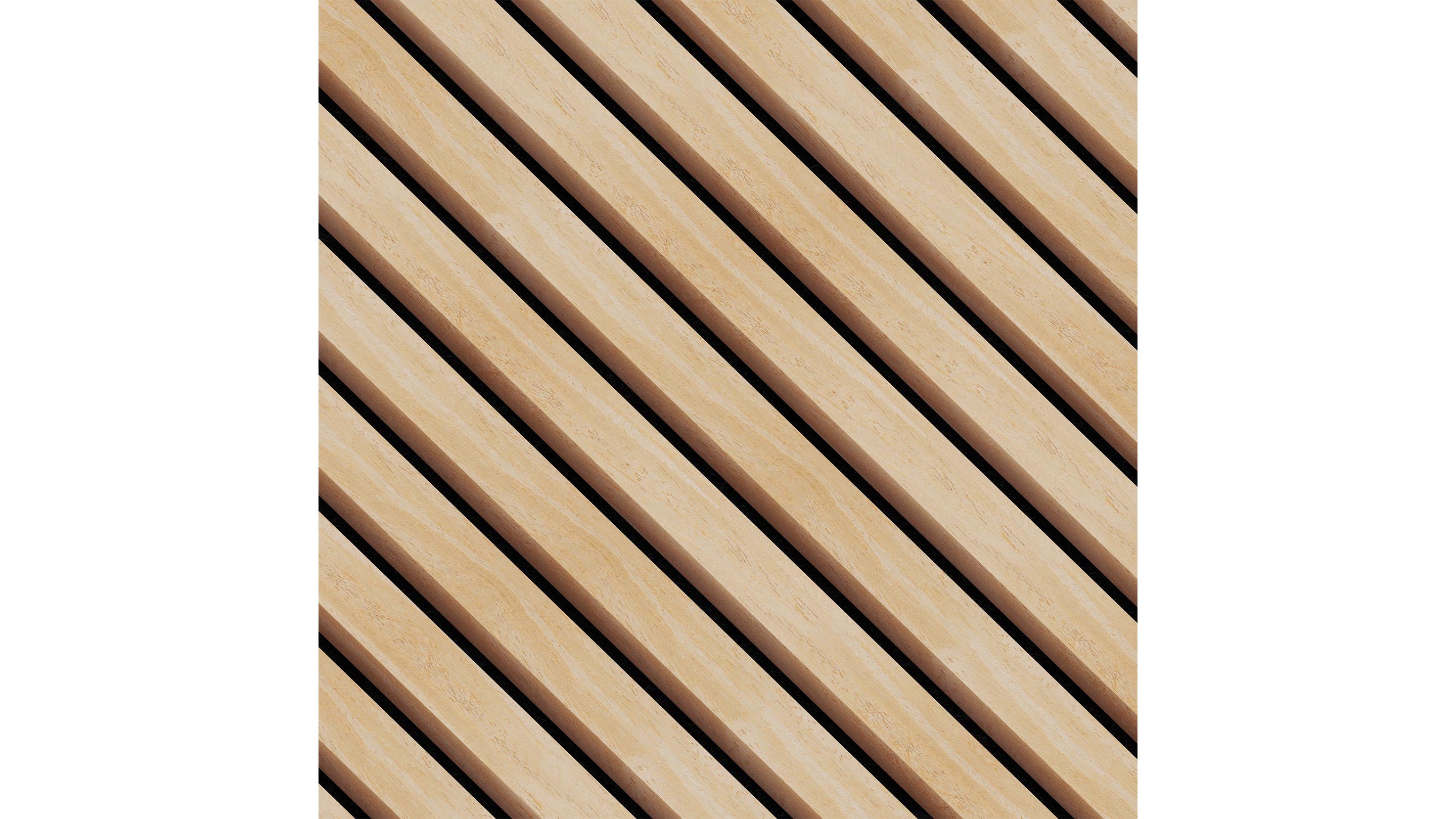 InsuSlat™ Wall Panel - Raw Walnut - H300cm x W60cm (Pack of 1)