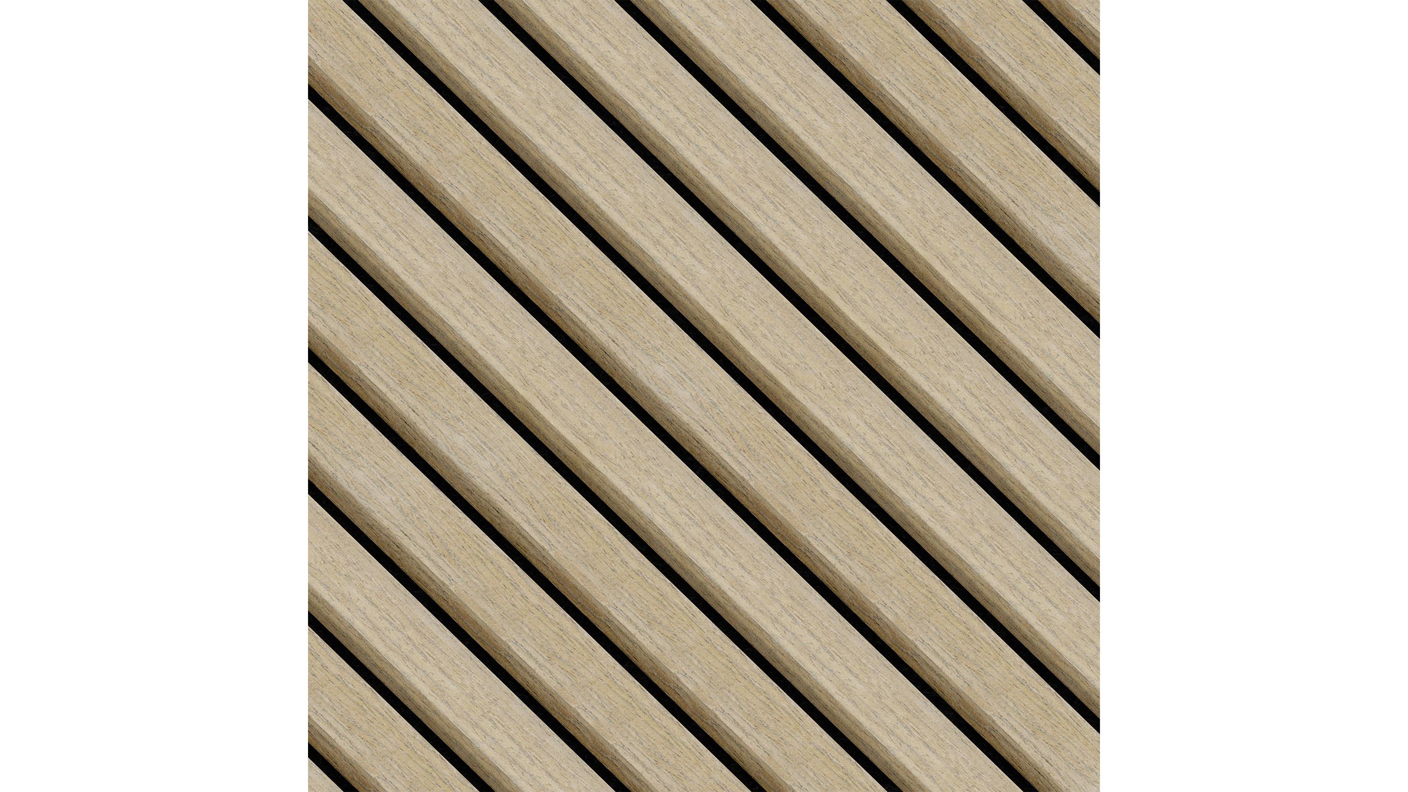 InsuSlat™ Wall Panel - Vermont Oak - H120cm x W60cm (Pack of 2) = H120cm x W120cm