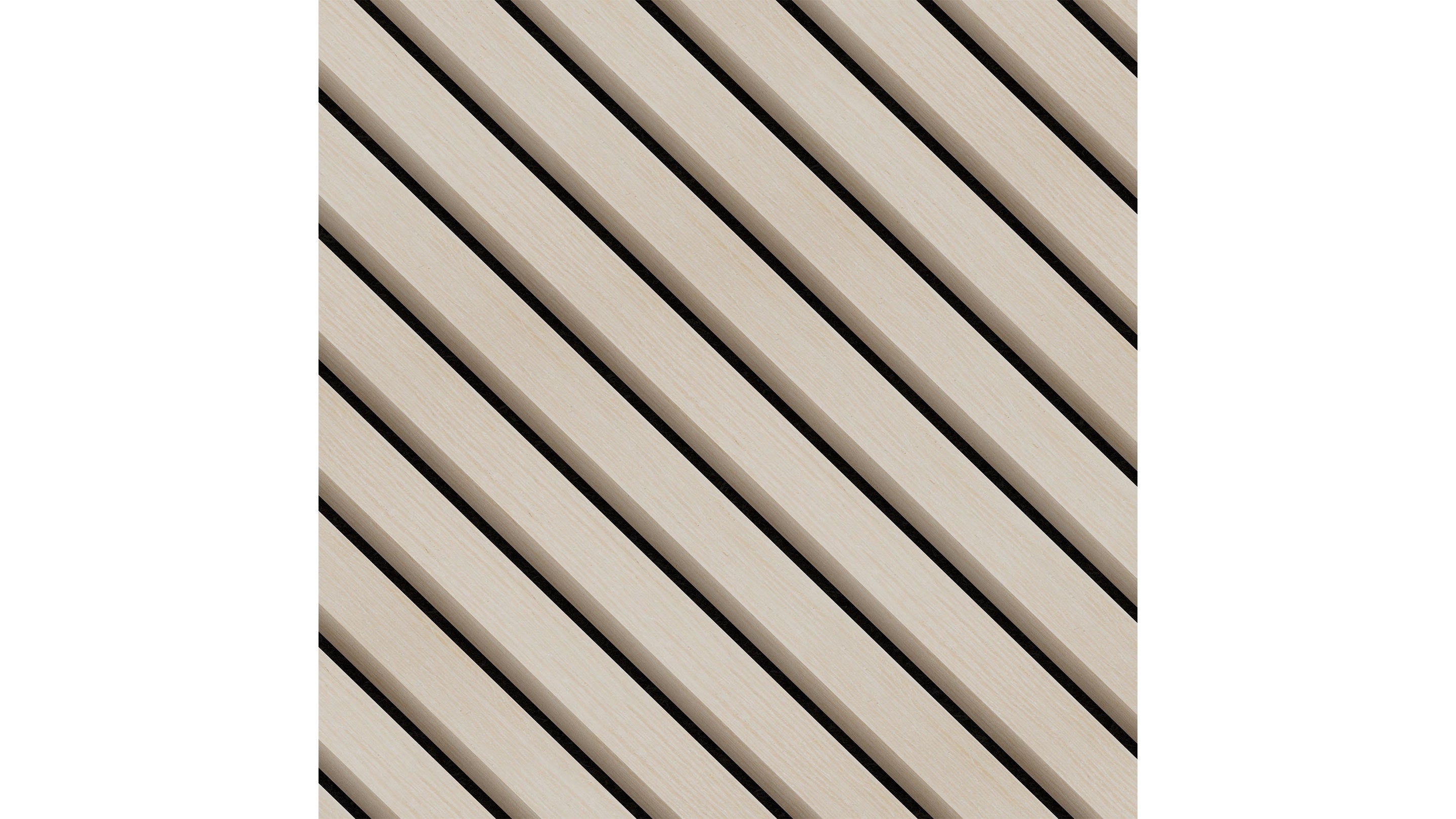 InsuSlat™ Wall Panel - White Oak - H120cm x W60cm (Pack of 2) = H120cm x W120cm