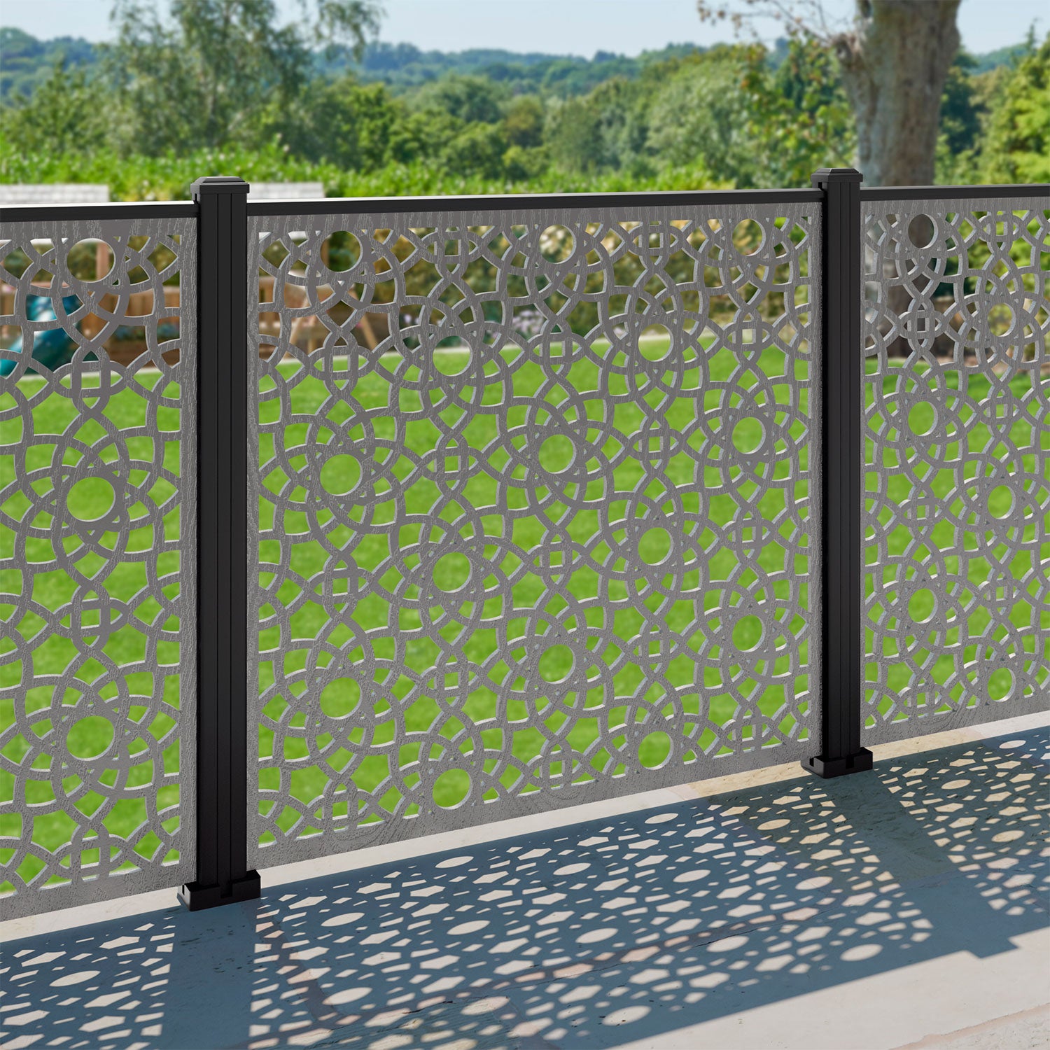 Ambar Decorative Fence - 120x120cm - with our aluminium posts