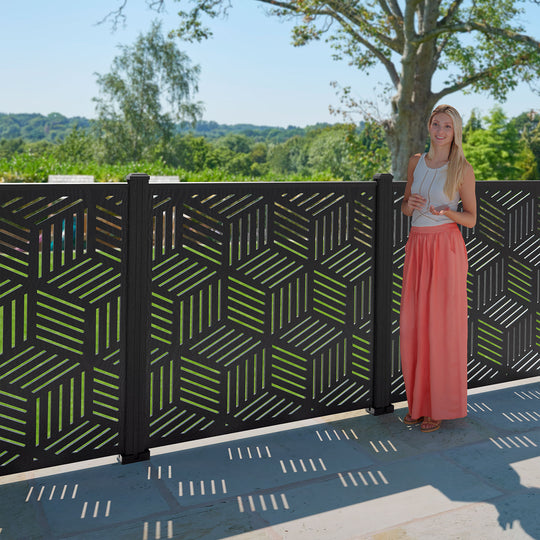 Cubed Decorative Fence - 120x120cm - with our composite posts