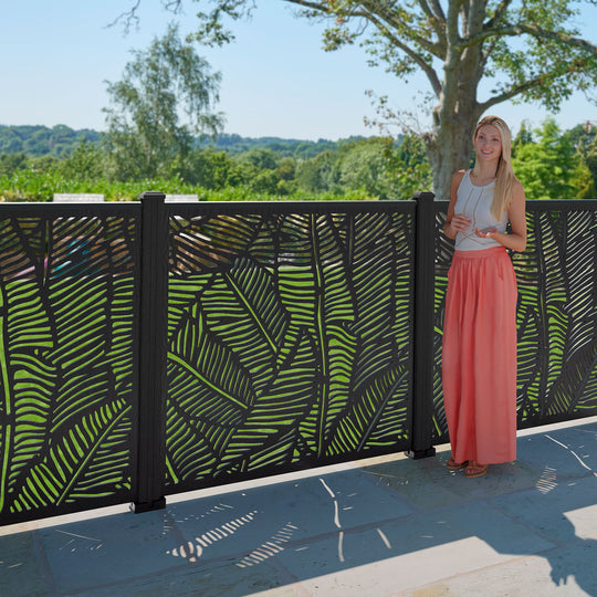 Feather Decorative Fence - 120x120cm - with our aluminium posts